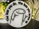 The less you do less you screw up - coaster cum fridge magnet