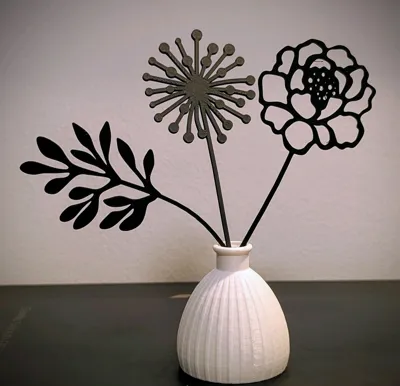 Flowers in a Vase – 3D Printed Floral Elegance